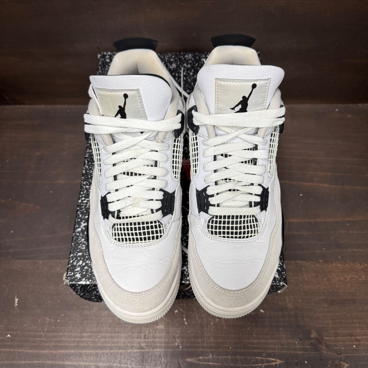 Jordan 4 Retro Military Black Size 7.5 (Pre-Owned) - back