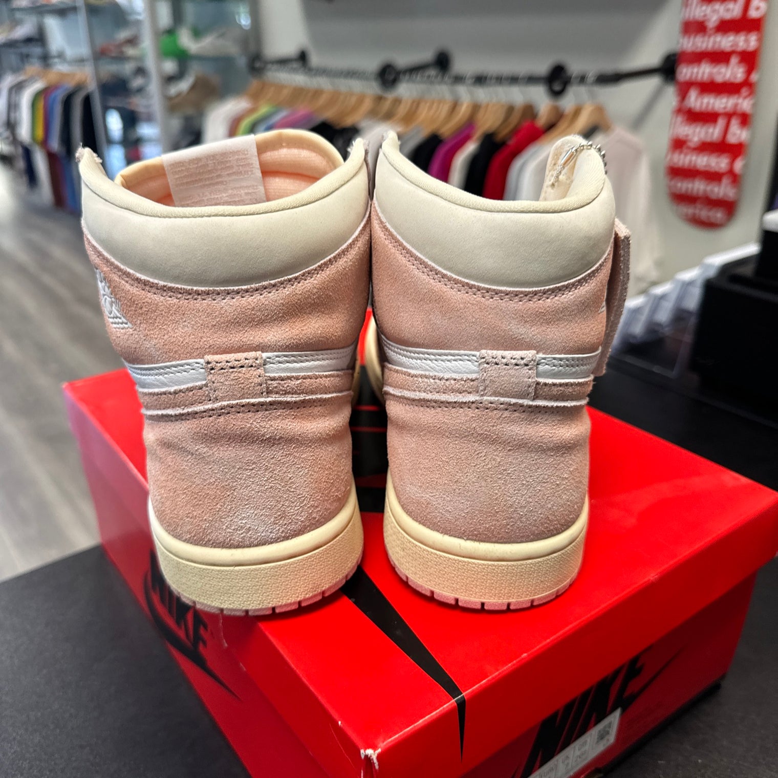 Washed Pink Jordan 1 High (W)(USED)