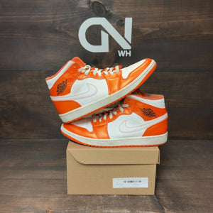 Jordan 1 Mid Metallic Orange Size 8.5 (Pre-Owned) - Image 1