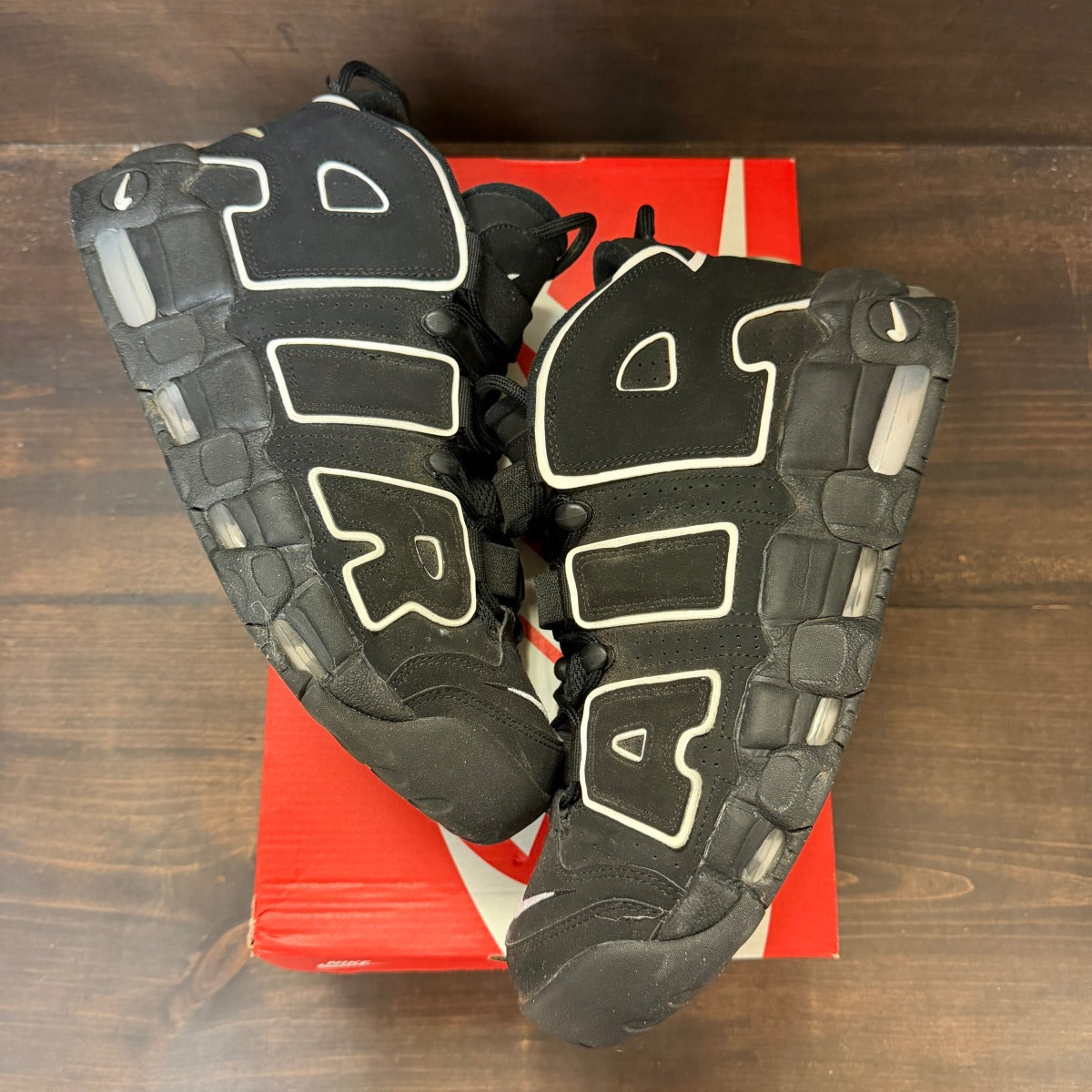 Nike Air More Uptempo Black White - Image 2