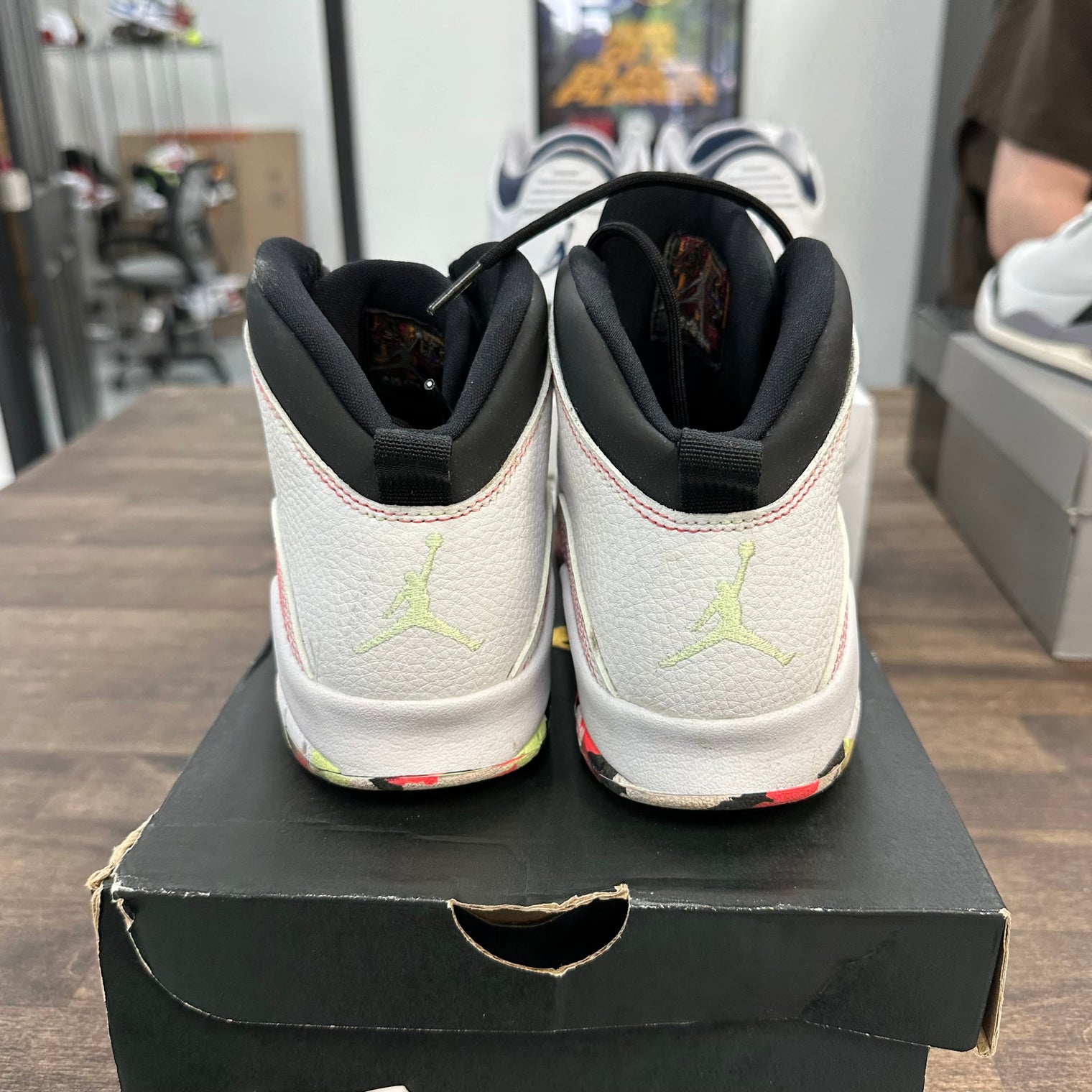 White Barely Volt Ember Glow Jordan 10 (GS) (USED)