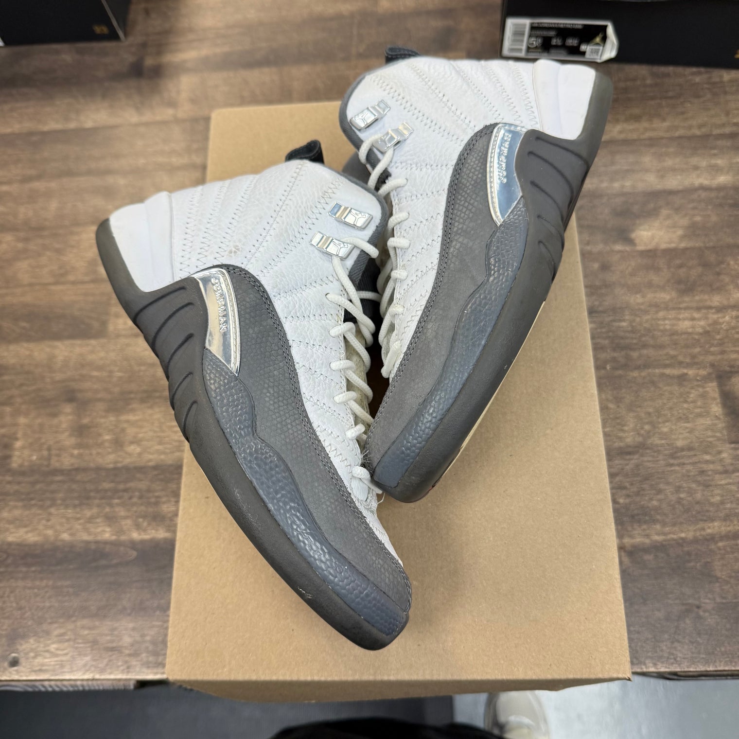 Dark Grey Jordan 12 (GS) (USED, No Box)