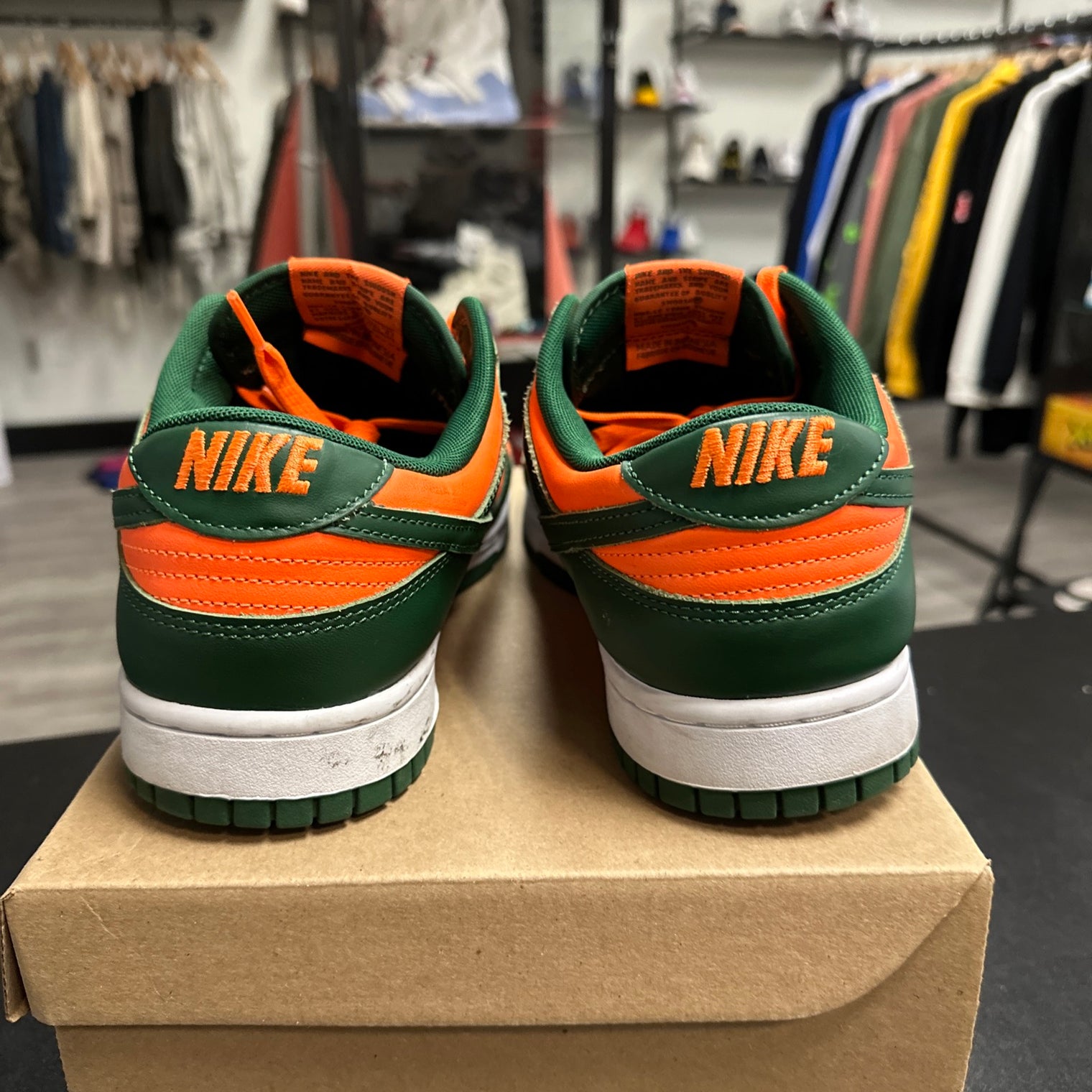 Nike Dunk Low Miami Hurricane (Used;no box)