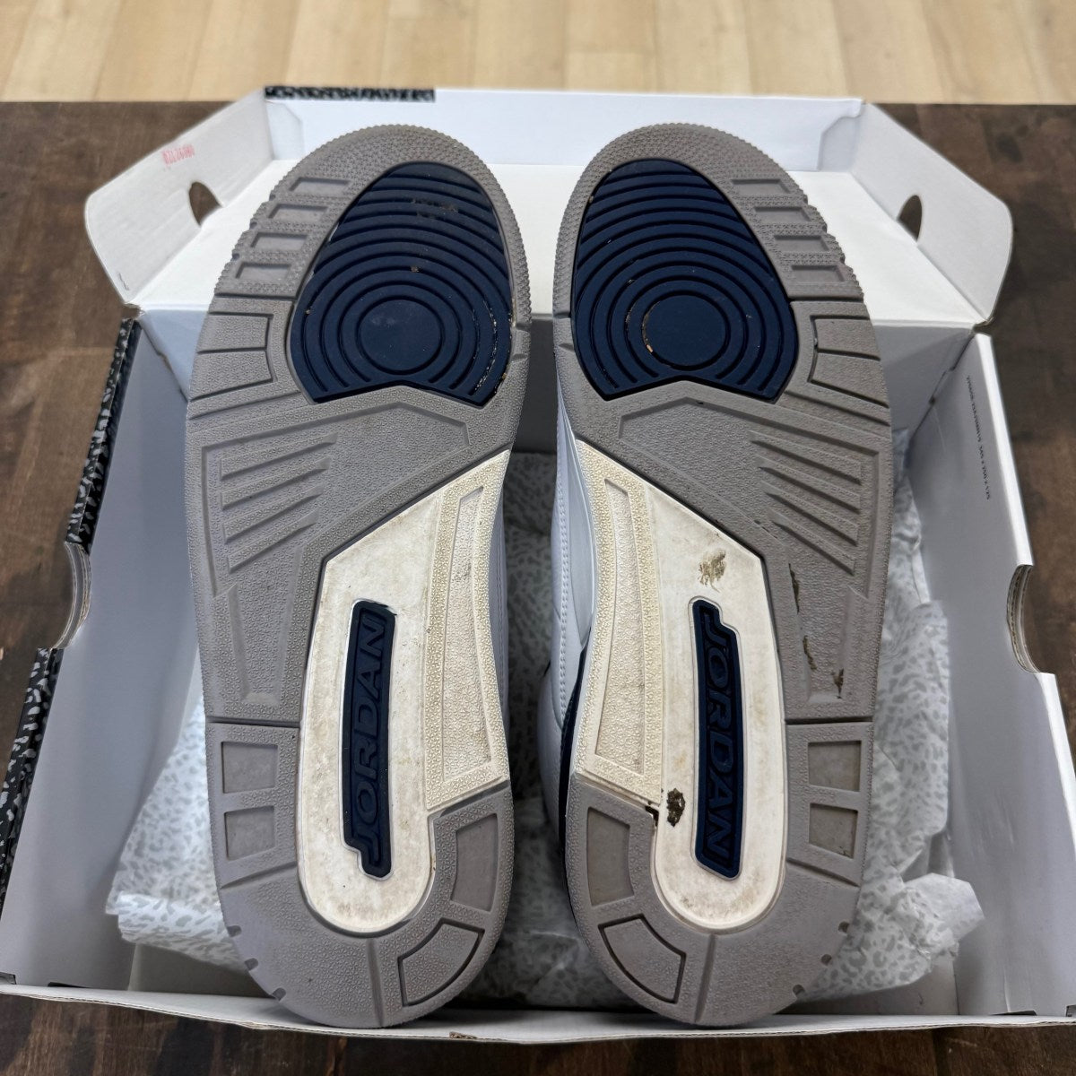 Jordan 3 Retro Midnight Navy Size 12 (Pre-Owned) - Image 5