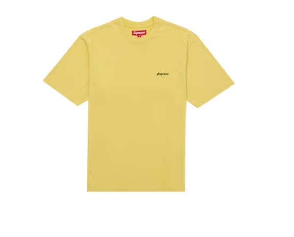 Supreme Washed S/S Top (SS26) Yellow