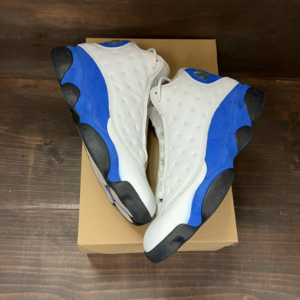Jordan 13 Retro White Hyper Royal Black Size 9.5 (Pre-Owned) - Image 2