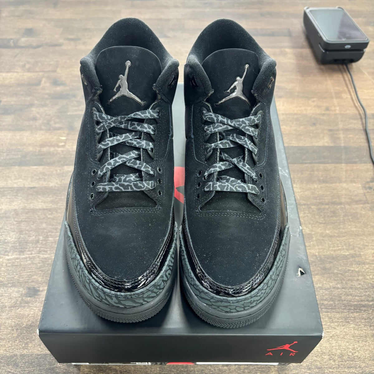 Jordan 3 Retro Black Cat (2025) Size 10 (Pre-Owned) - Image 3