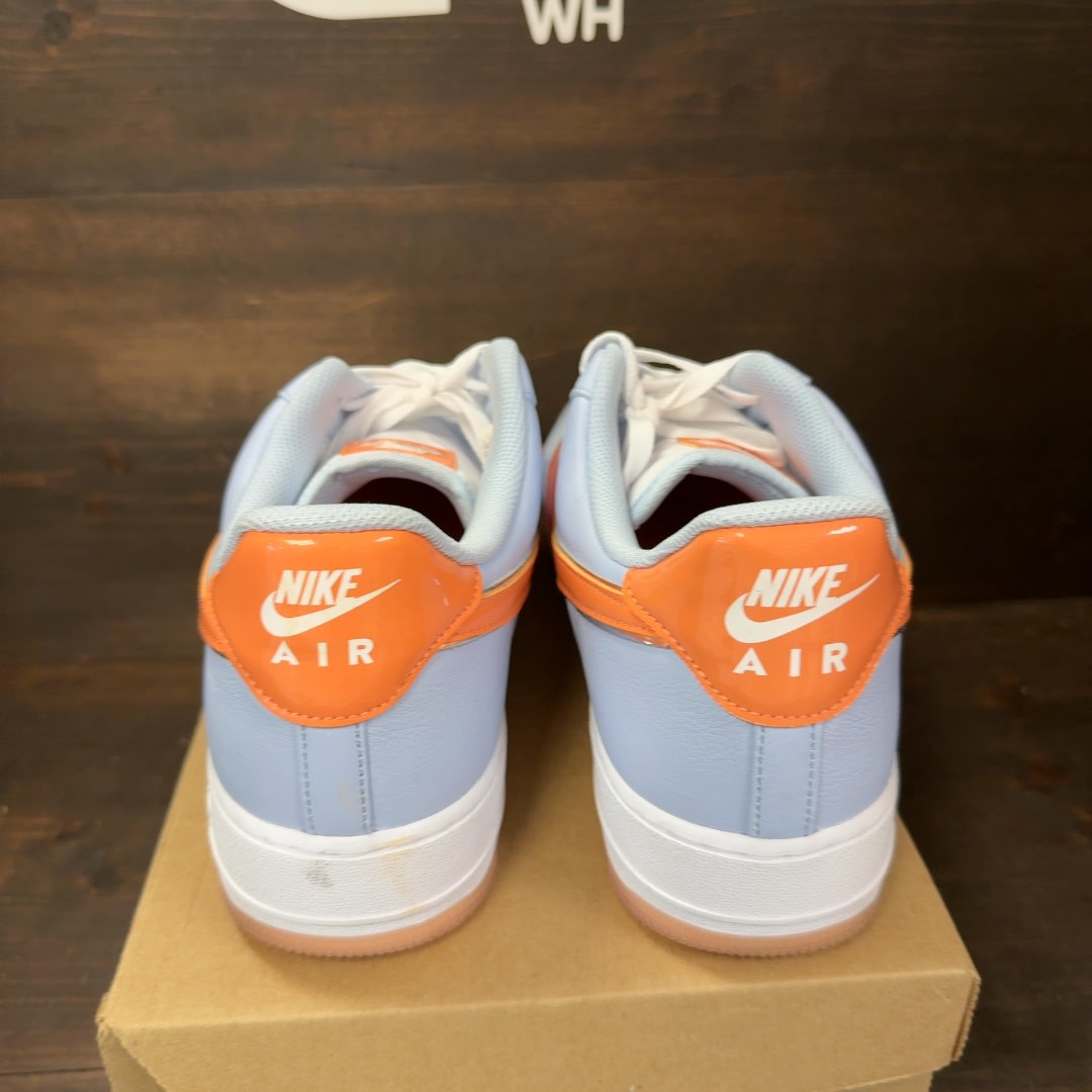 Nike Air Force 1 Low '07 Hydrogen Blue Orange Frost Size 13 (Pre-Owned) - Image 4