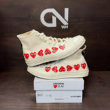 Converse Chuck Taylor All Star 70 Hi Comme des Garcons PLAY Multi-Heart White - Image 1