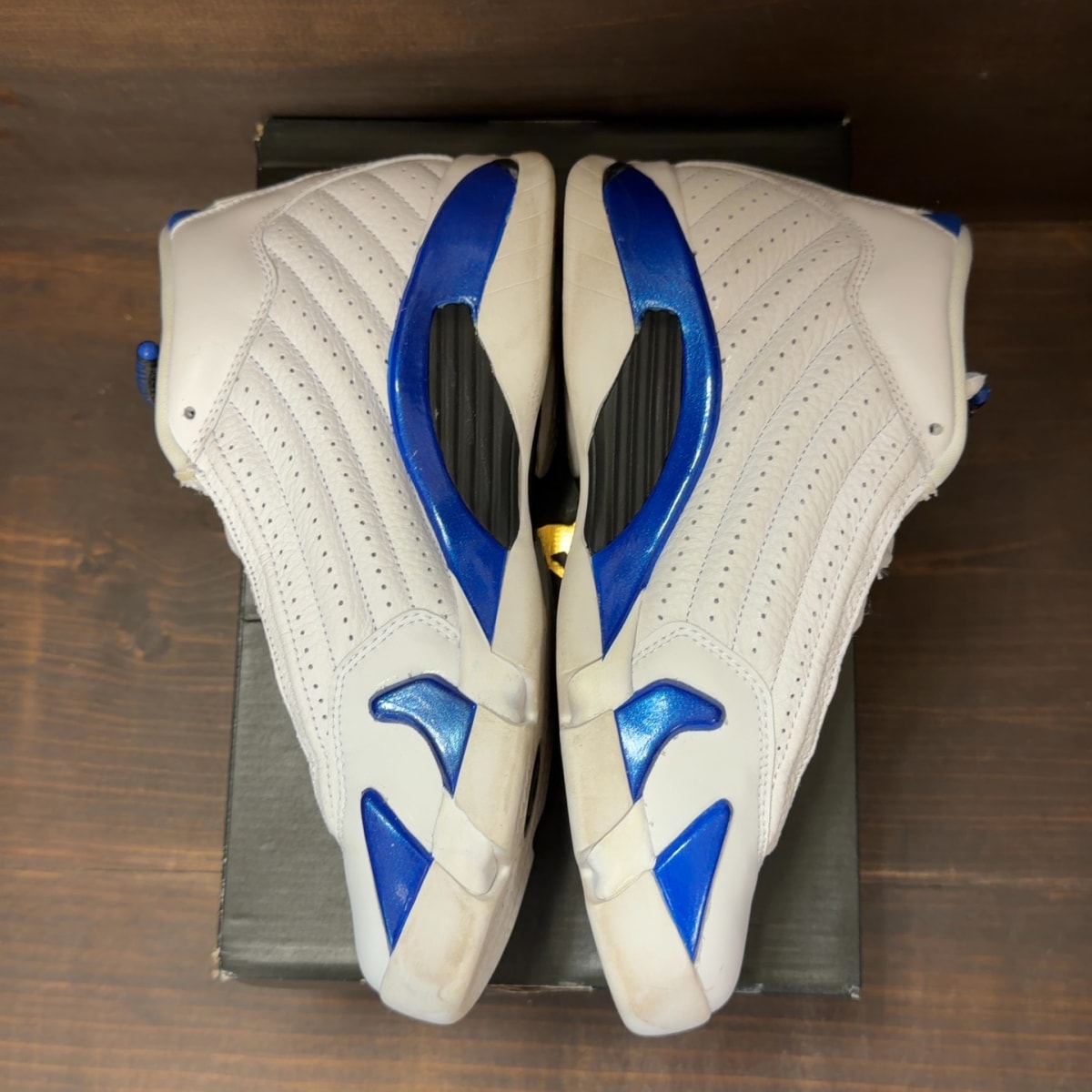 Jordan 14 Retro White Hyper Royal (GS) Size 6.5Y (Pre-Owned) - aux