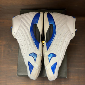 Jordan 14 Retro White Hyper Royal (GS) Size 6.5Y (Pre-Owned) - aux