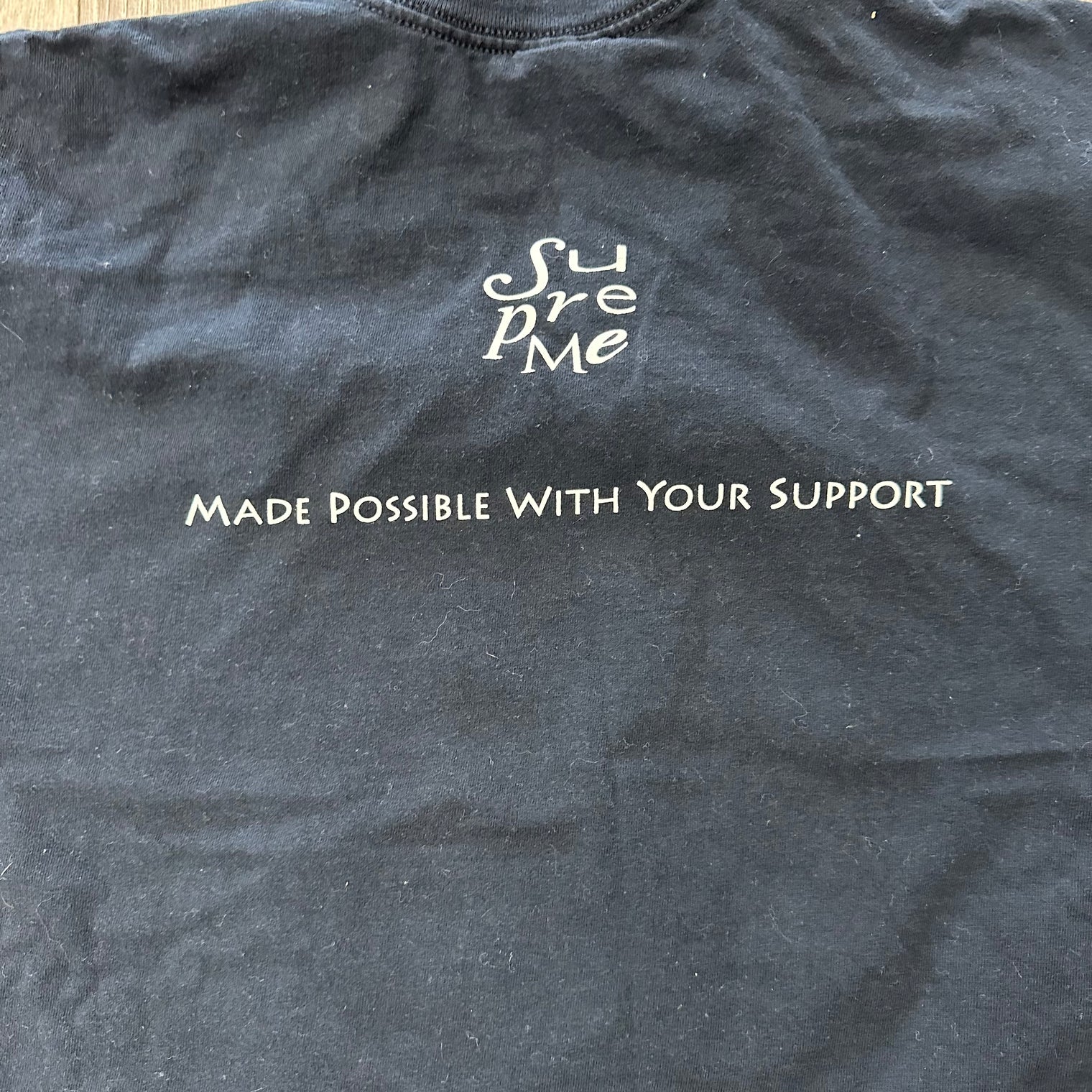 Supreme Made Possible With Your Support Tee Navy (Used)