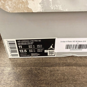 Jordan 4 Retro SE 95 Neon Size 11 (Pre-Owned) - Image 6