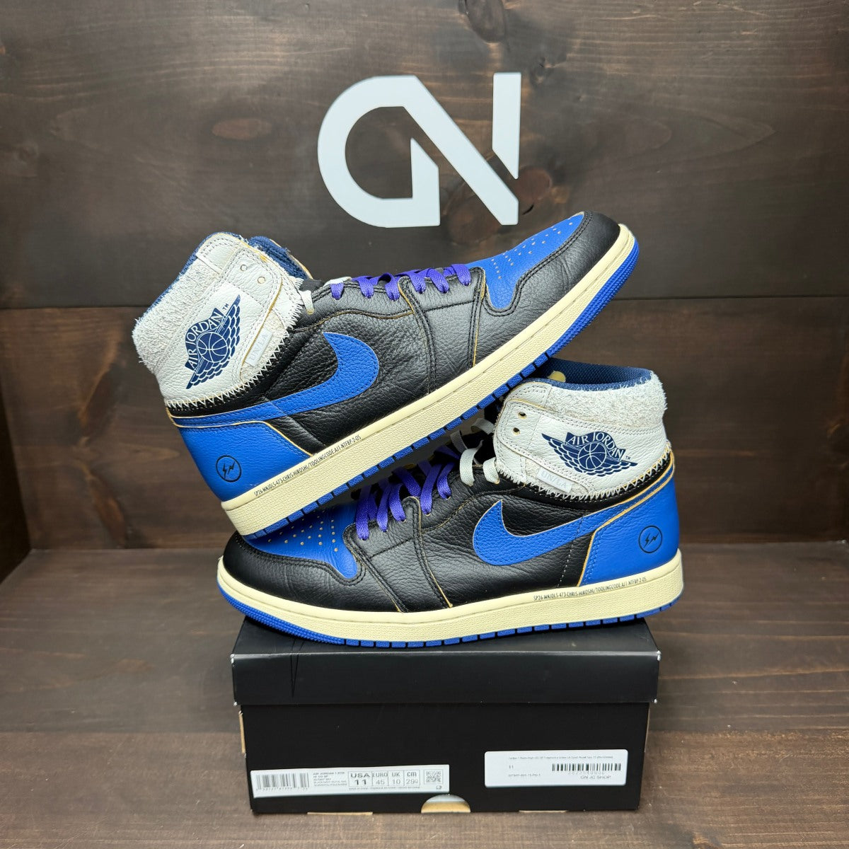 Jordan 1 Retro High OG SP Fragment x Union LA Sport Royal - Image 1