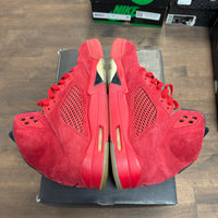 Red Suede Jordan 5 (Used,No Box)