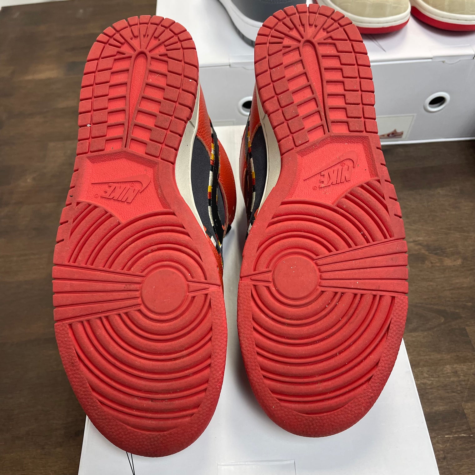 Nike ID N7 Red Black Dunk Low (USED)