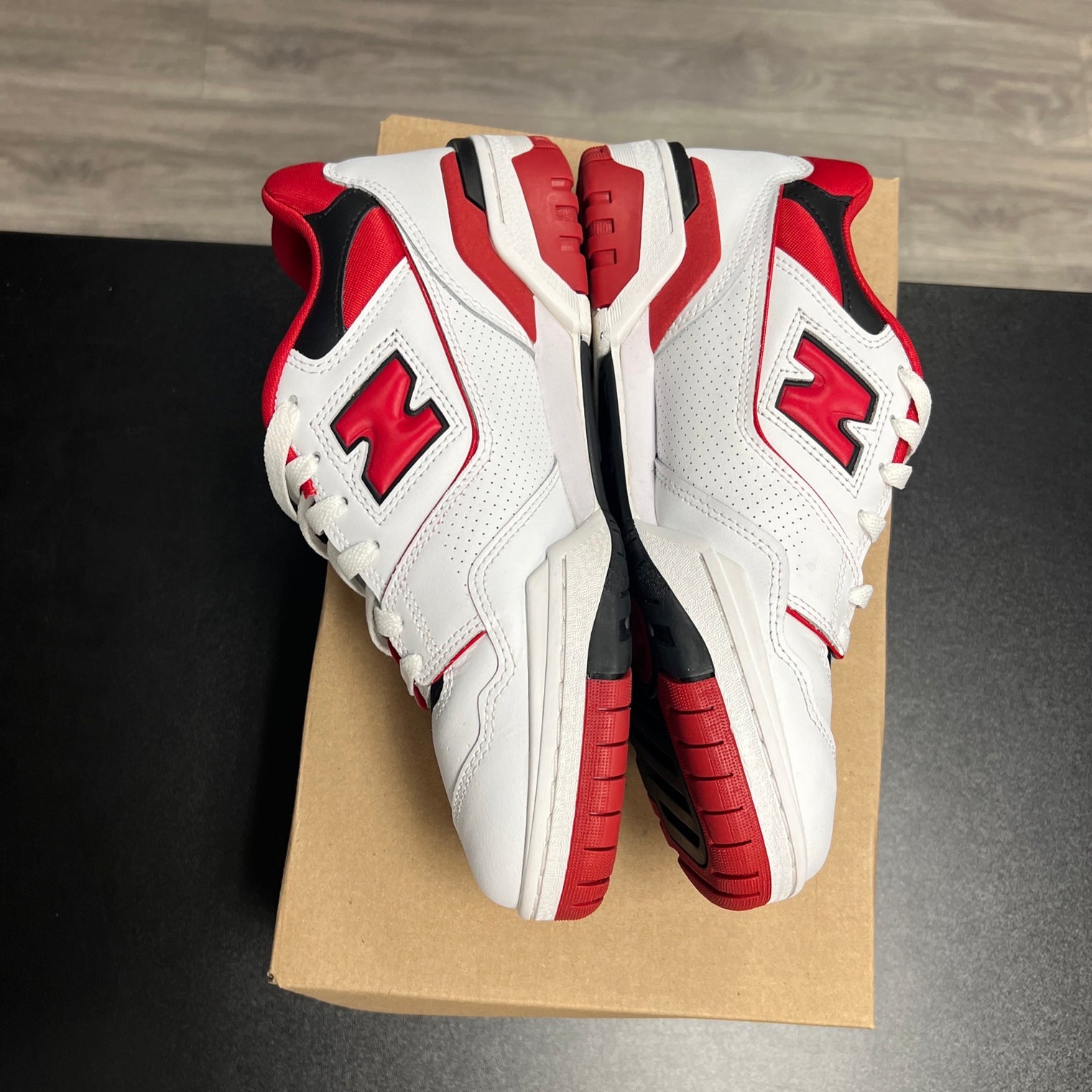 New Balance 550 White Team Red (USED, no box)