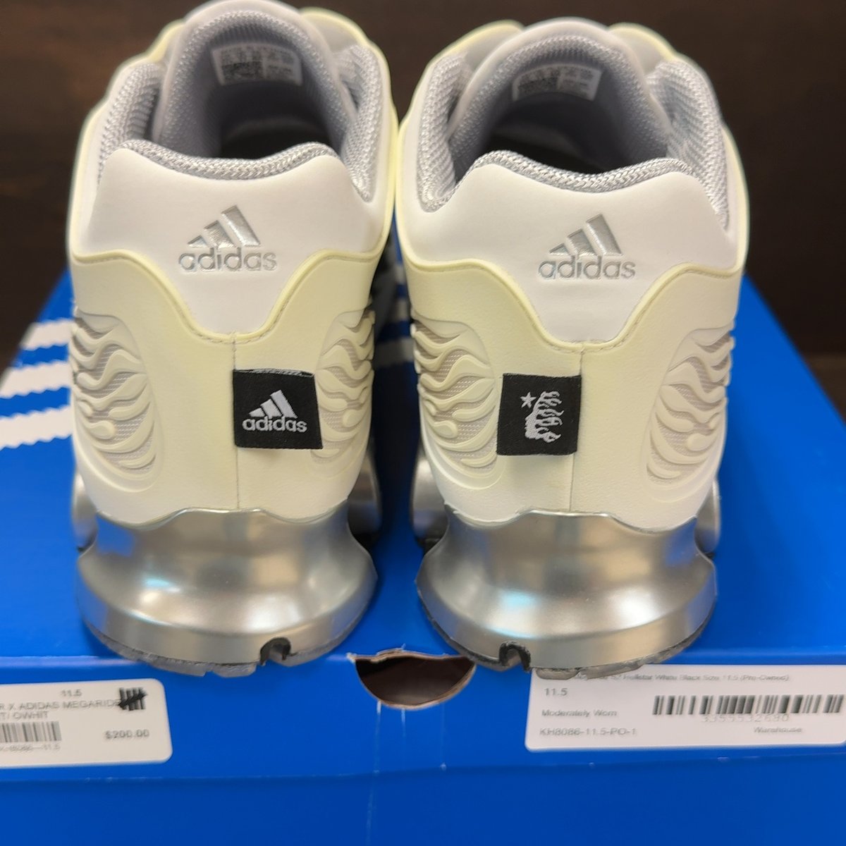 adidas Megaride S2 Hellstar White Black Size 11.5 (Pre-Owned) - aux