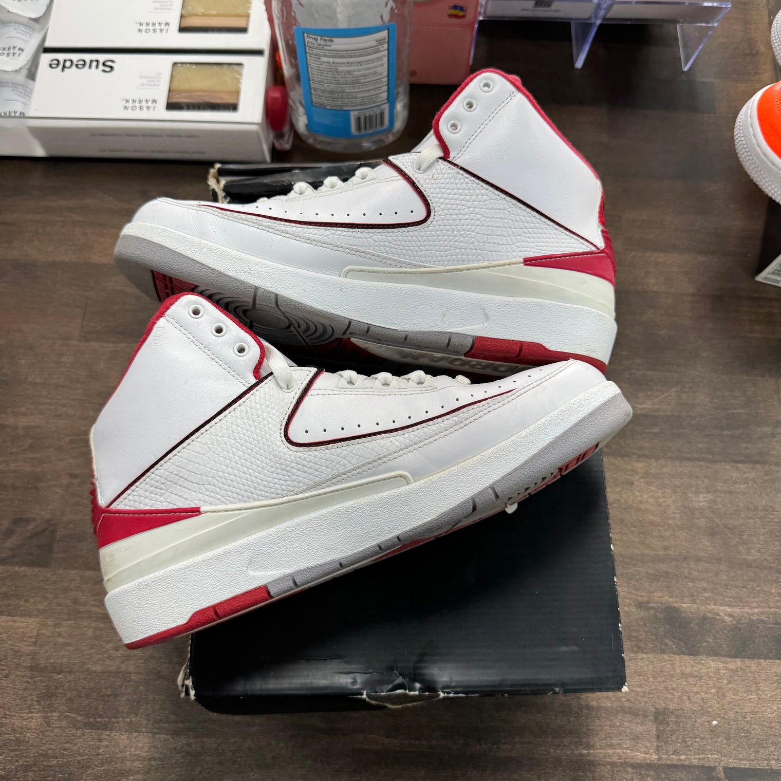 White Red Jordan 2 Retro (2014) (USED, No Insoles)