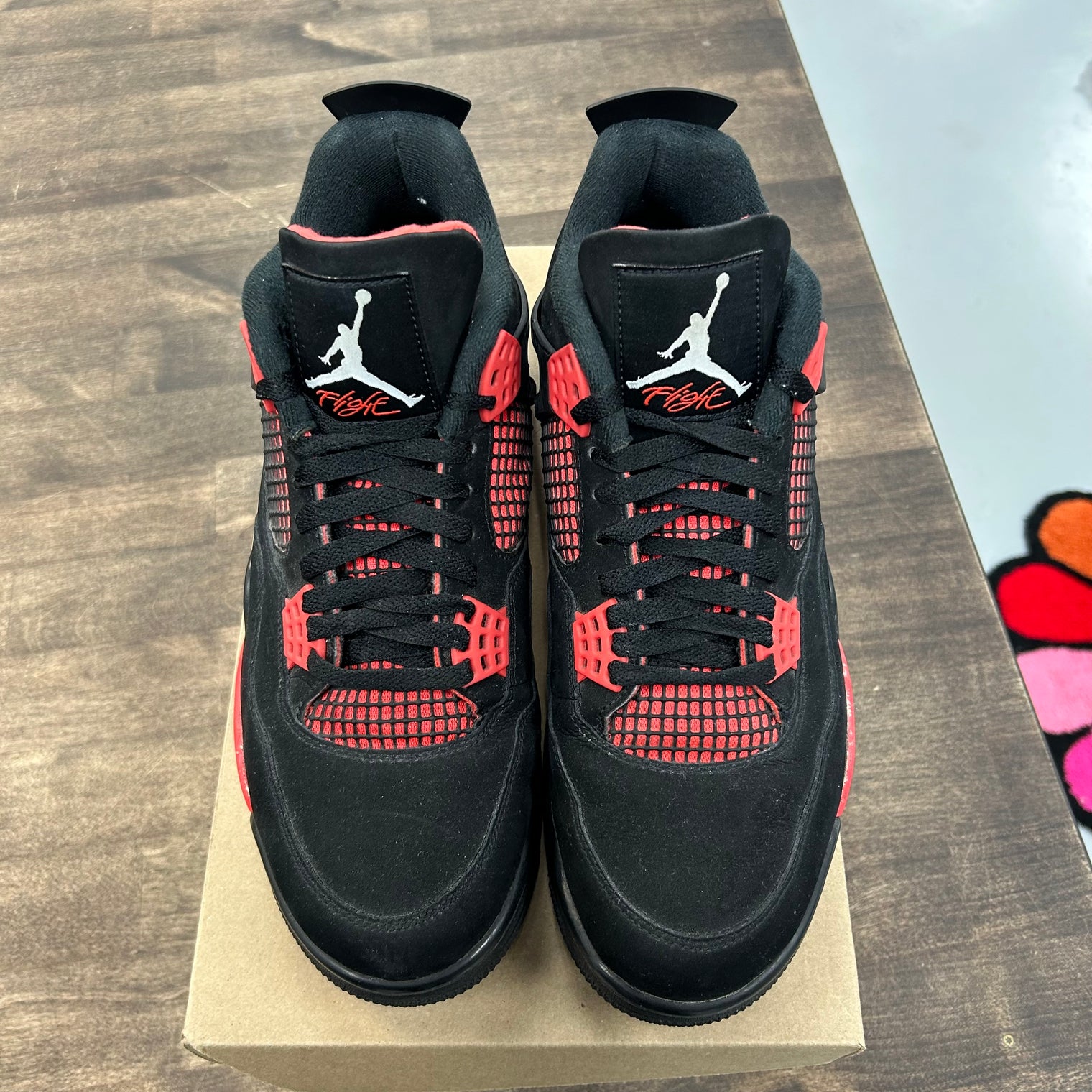 Red Thunder Jordan 4 Retro (USED, No Insoles, No Box)