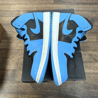 (GS) University Blue Black Jordan 1 Mid (USED)