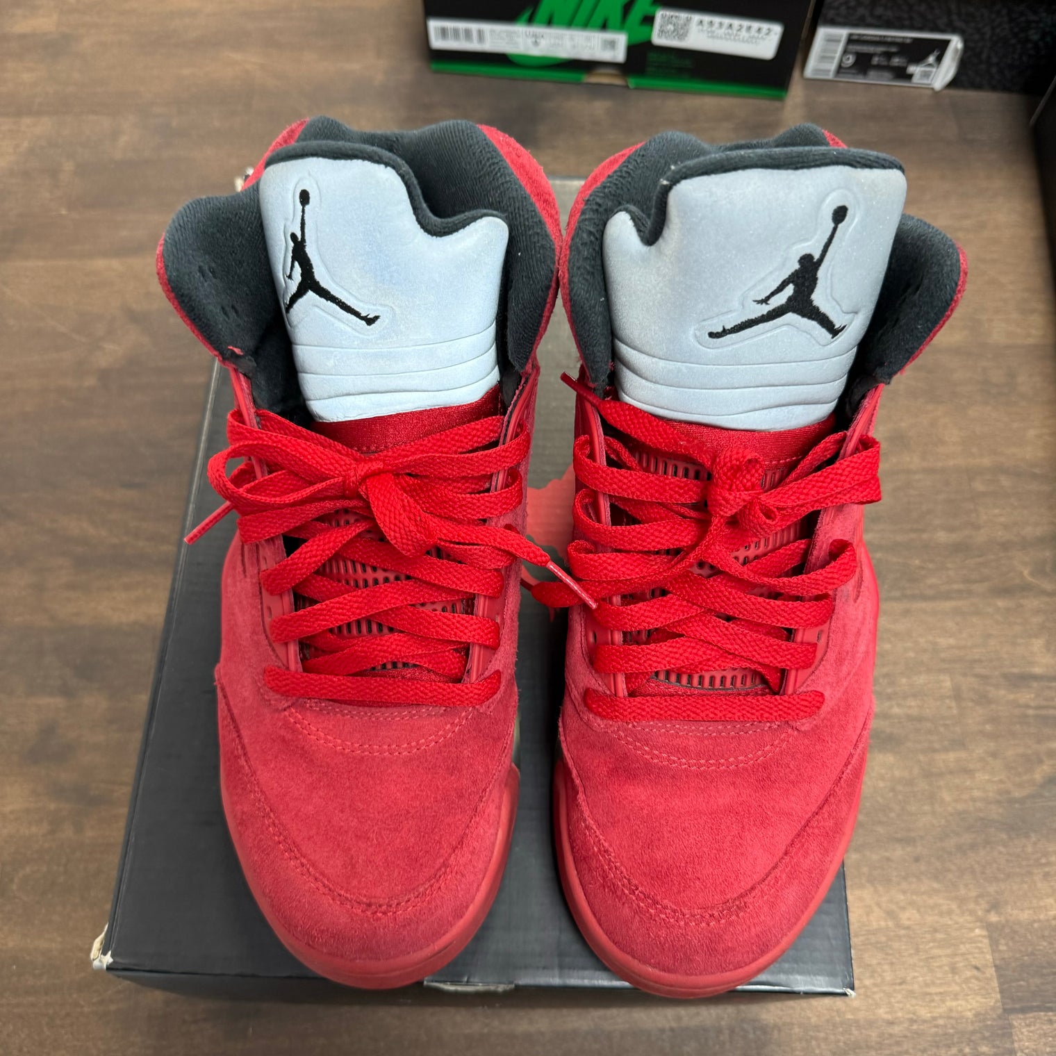 Red Suede Jordan 5 (Used,No Box)