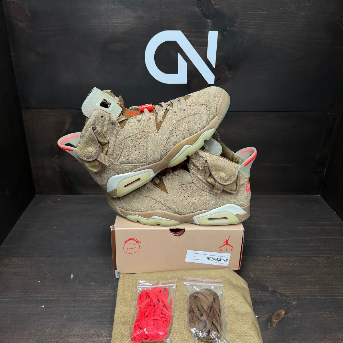 Jordan 6 Retro Travis Scott British Khaki - Image 1