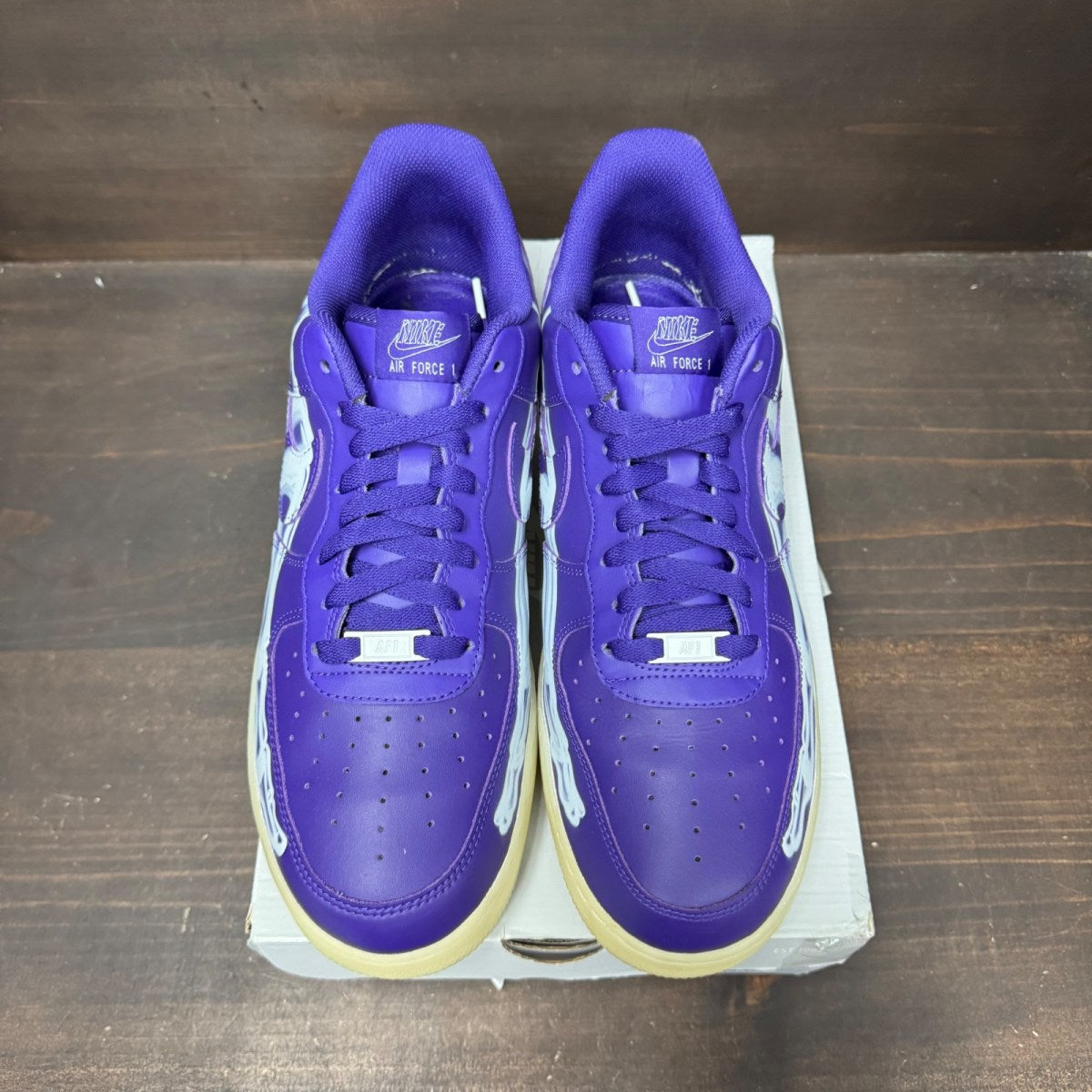 Nike Air Force 1 Low '07 QS Purple Skeleton Halloween (2021) Size 13 (Pre-Owned) - Image 3