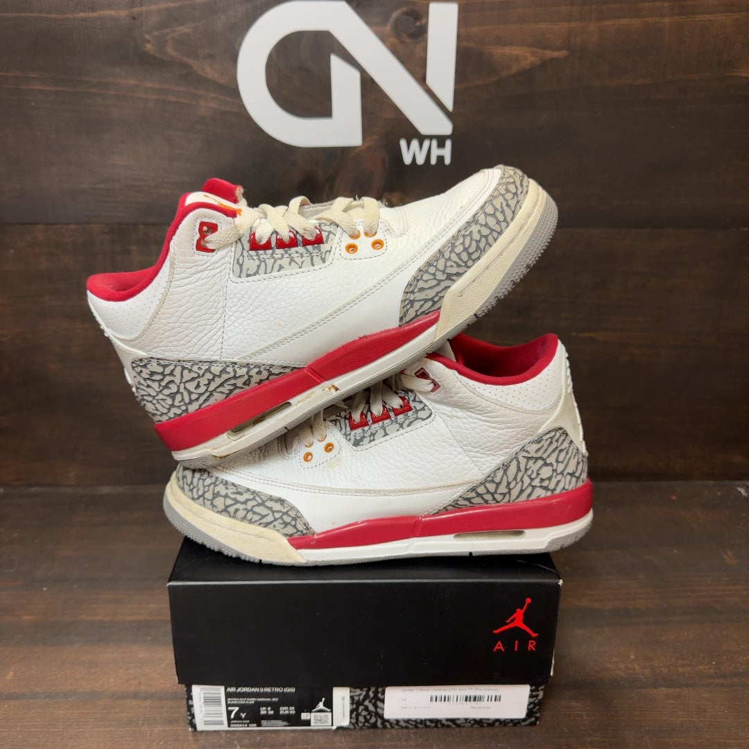 Jordan 3 Retro Cardinal (GS) - Image 1