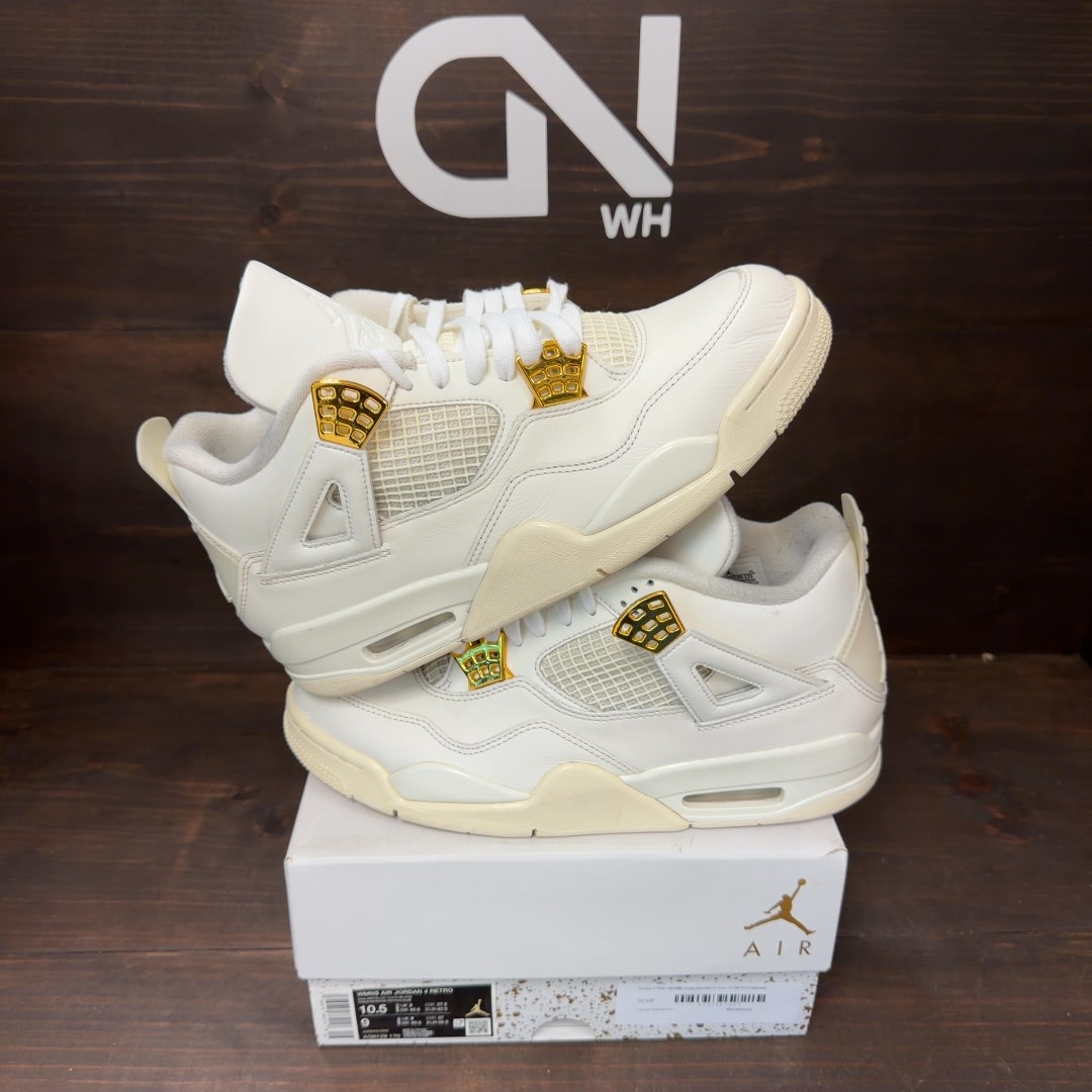 Jordan 4 Retro Metallic Gold (Women's) - Image 1