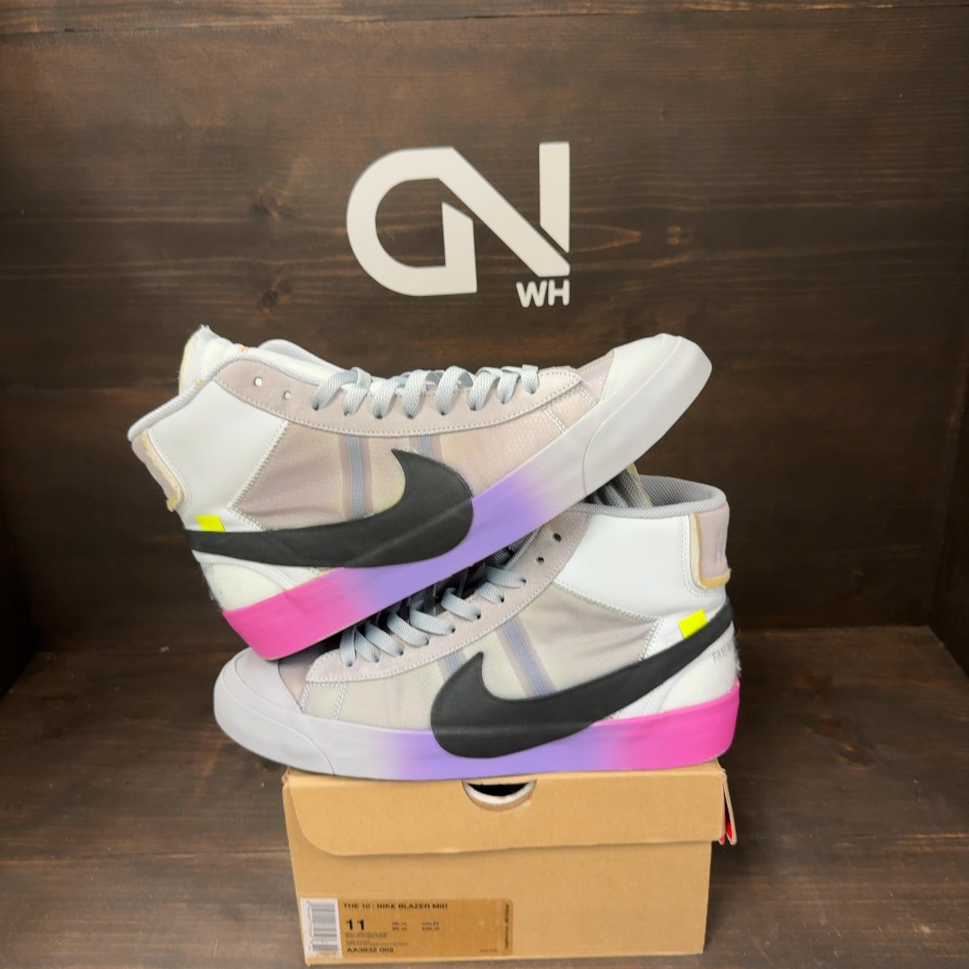 Nike Blazer Mid Off-White Wolf Grey Serena Queen - Image 1