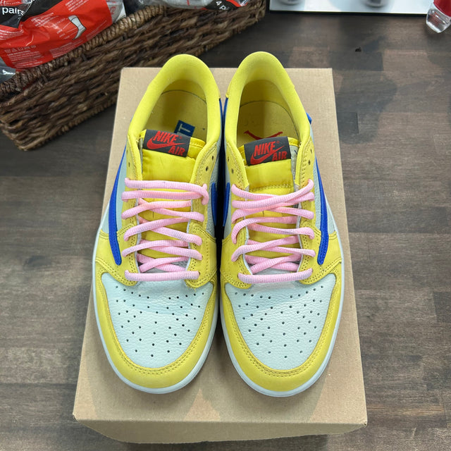 Travis Scott Canary Jordan 1 Low OG SP (W) (USED, No Box)