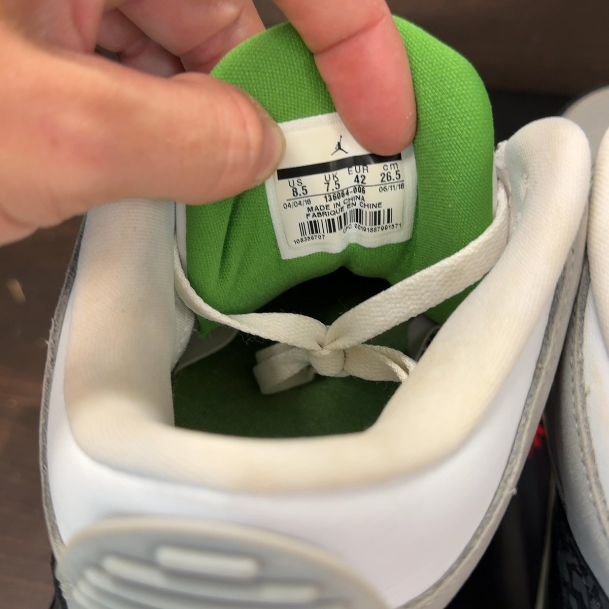 Jordan 3 Retro Chlorophyll Size 8.5 (Pre-Owned) - aux