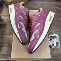 Patta Waves Rush Maroon Air Max 1 (USED, No Box)