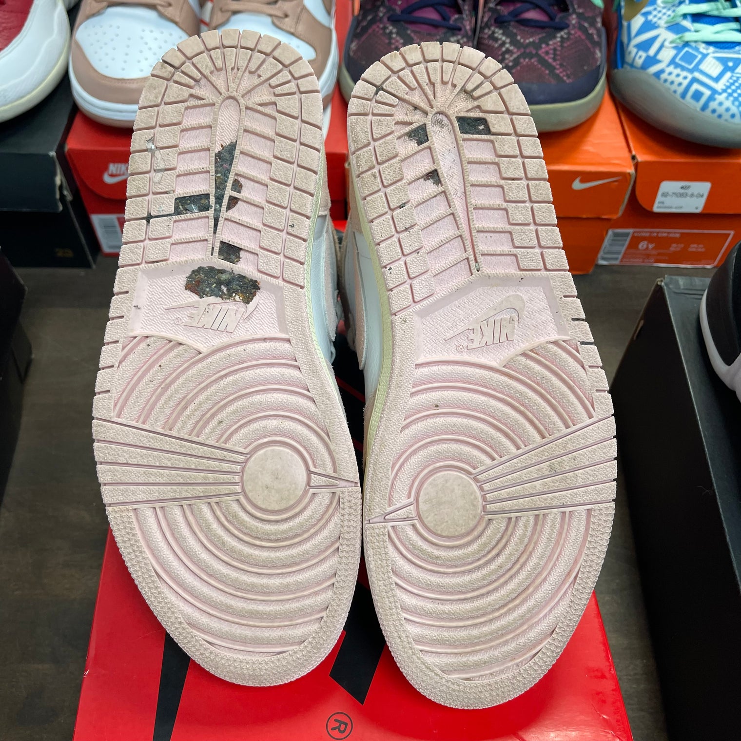 Washed Pink Jordan 1 High (W) (USED)