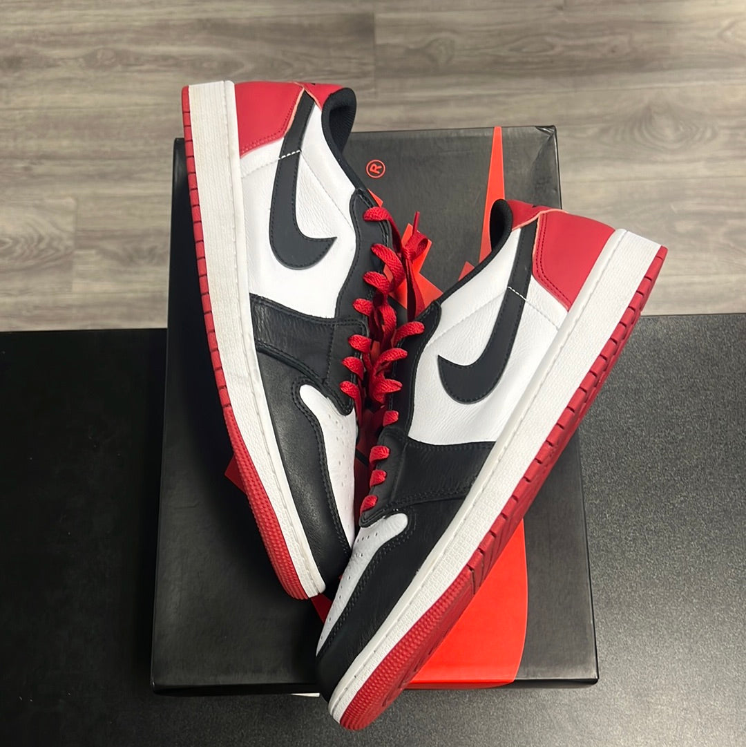 Jordan 1 Retro Low OG Black Toe (USED,no box)