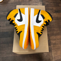 (GS) Taxi Yellow Toe Jordan 1 Mid (USED,No Box)