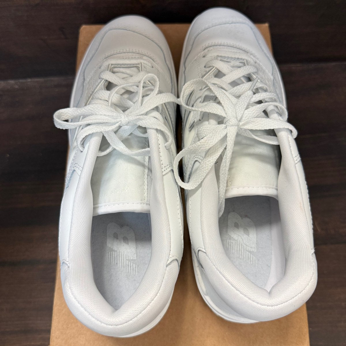 New Balance 550 Triple White (Women's) Size 12W (Pre-Owned) - Image 4
