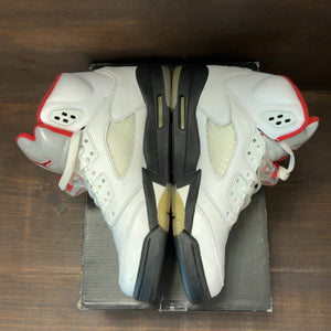 Jordan 5 Retro Fire Red Silver Tongue (2020) (GS) Size 7Y (Pre-Owned) - aux