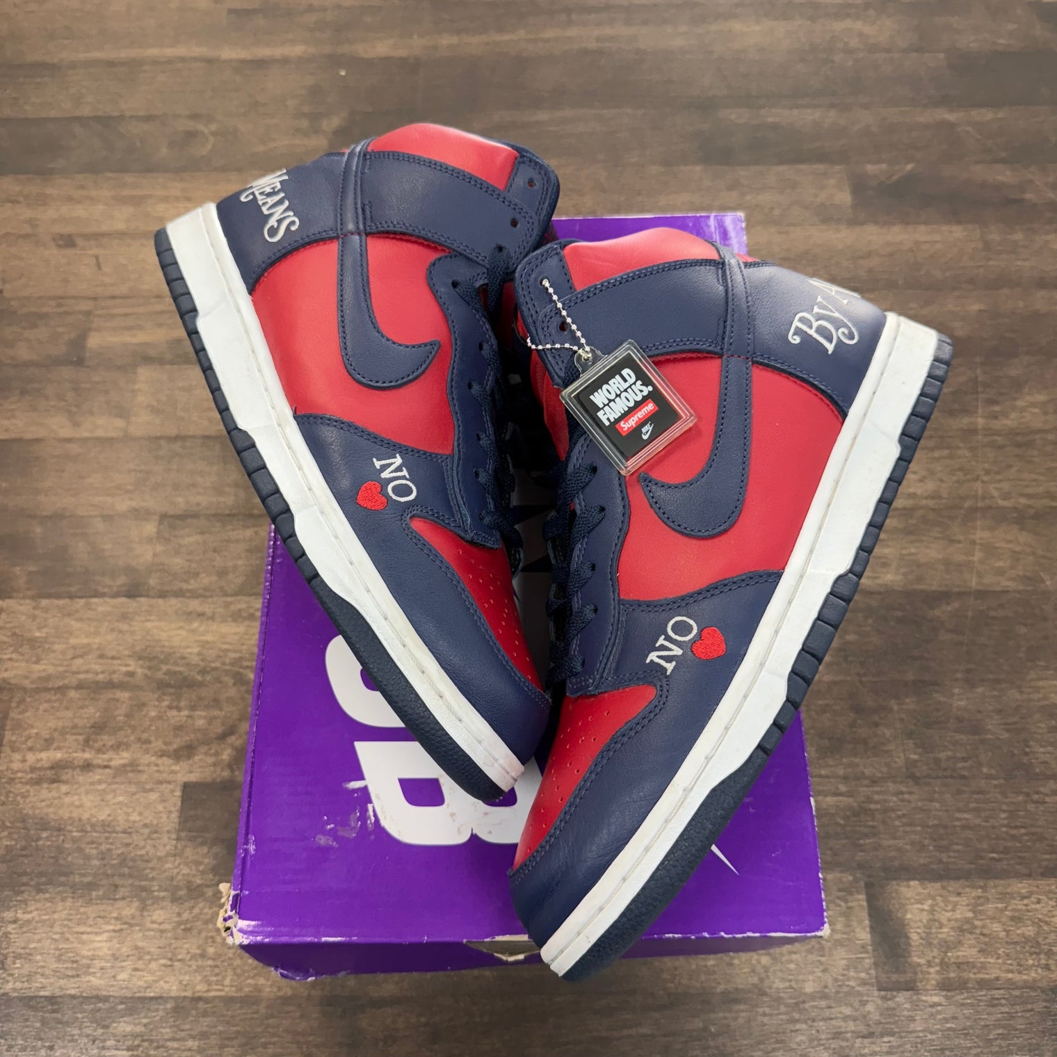 Supreme SB Dunk High Navy (USED)