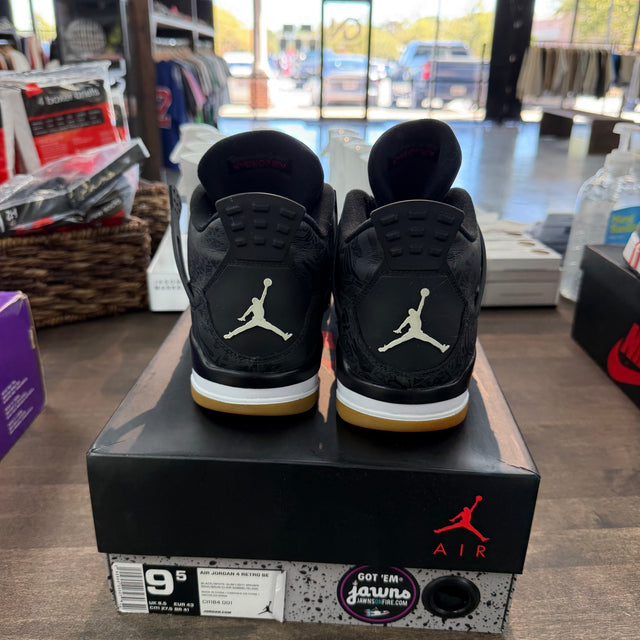 Laser Black Gum Jordan 4 Retro (USED)