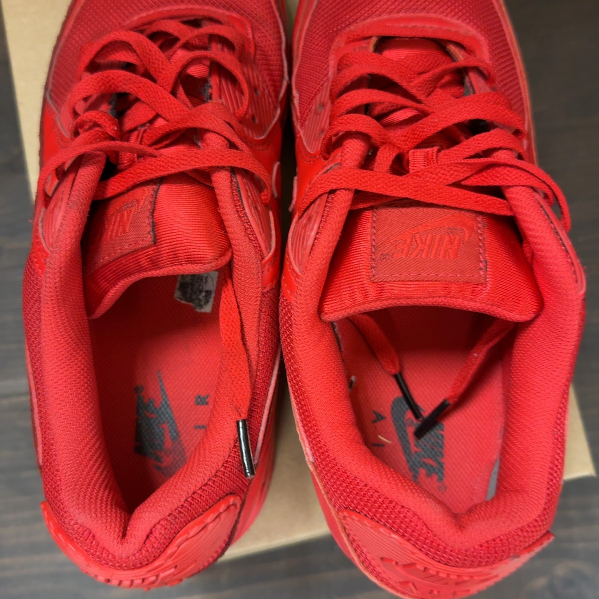 Nike Air Max 90 Triple Red (2020) Size 10.5 (Pre-Owned) - Image 5