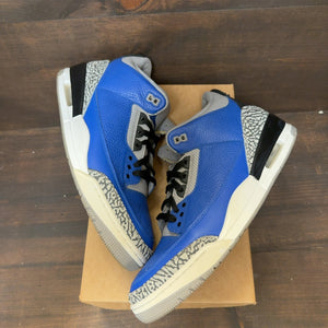 Jordan 3 Retro Varsity Royal Cement Size 13 (Pre-Owned) - Image 2