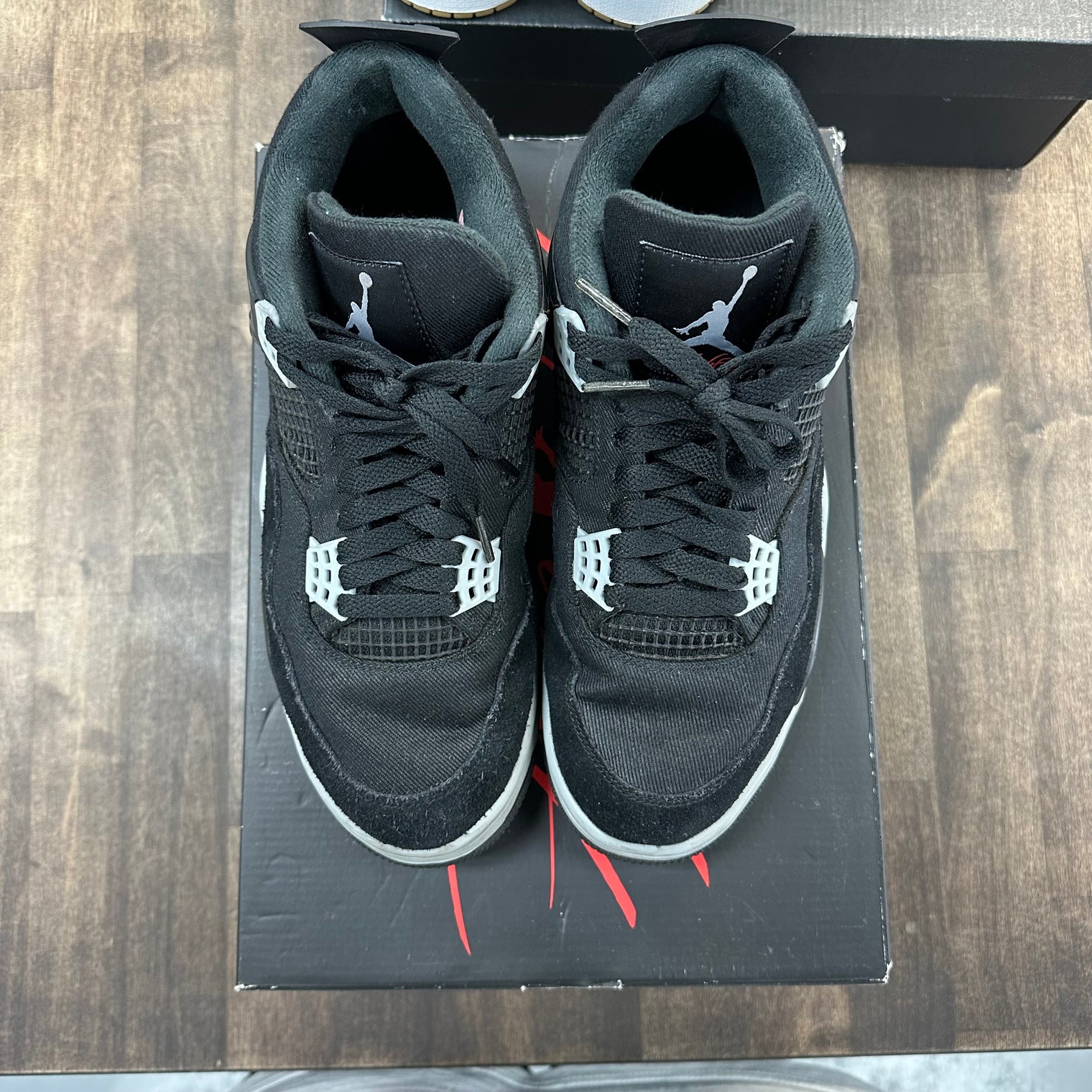 Black Canvas Jordan 4 Retro (B-Grade) (Used)