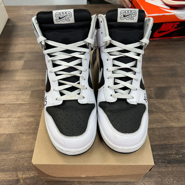 Supreme By Any Means Nike SB Dunk High Black White (USED, No Box)