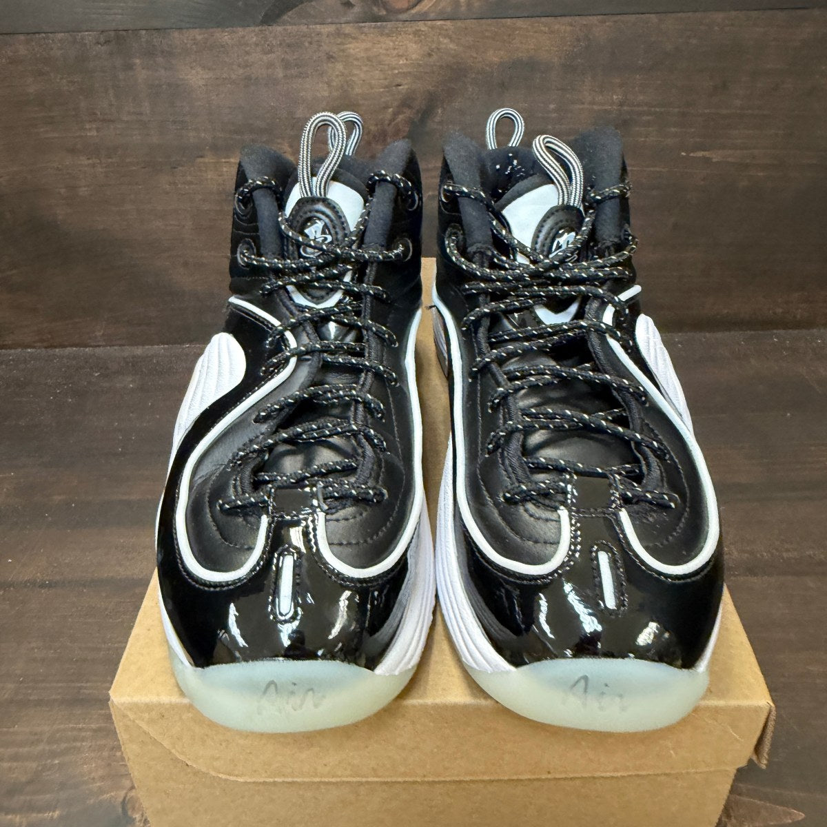 Nike Air Penny 2 Black Patent Football Grey Size 8.5 (Pre-Owned) - Image 3