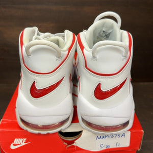 Nike Air More Uptempo White Varsity Red Outline Size 11 (Pre-Owned) - aux