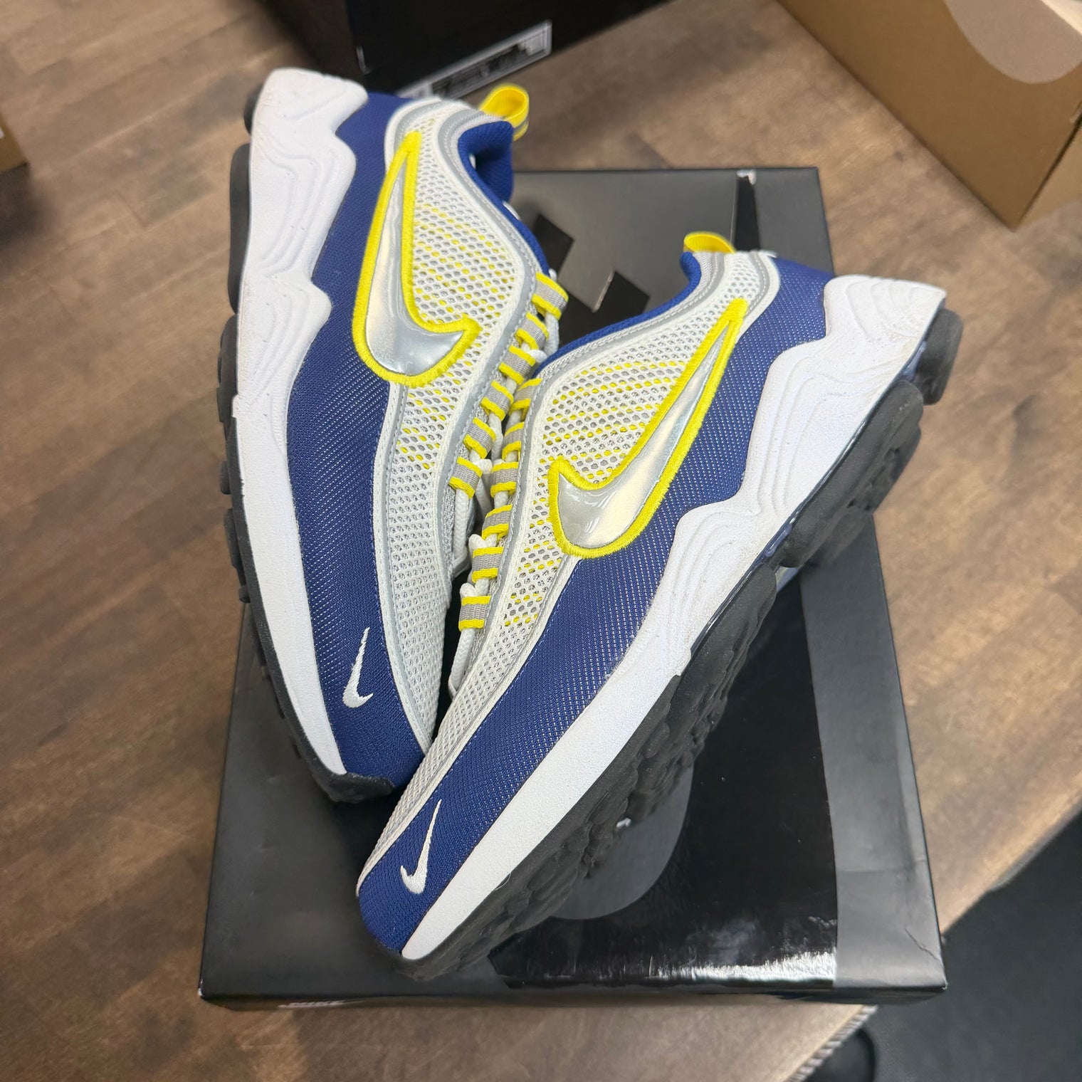 Deep Royal Yellow Strike Nike Air Zoom Spiridon SP (USED)