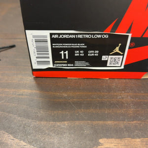 Jordan 1 Retro Low OG Black Dark Powder Blue - Image 9