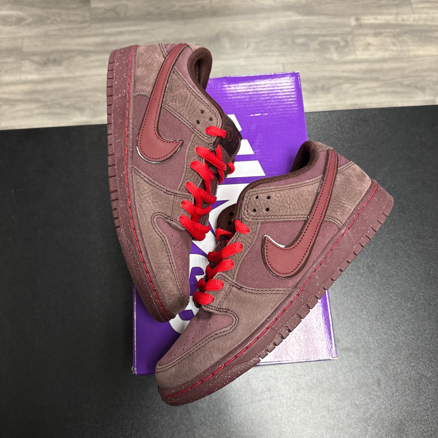 Burgundy Crush City of Love Nike SB Dunk Low